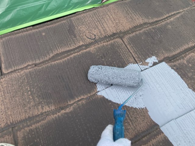 前橋市広瀬町 屋根塗装 下塗り ミヤケン