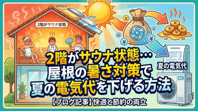2階がサウナ状態…屋根の暑さ対策で夏の電気代を下げる方法 | その他