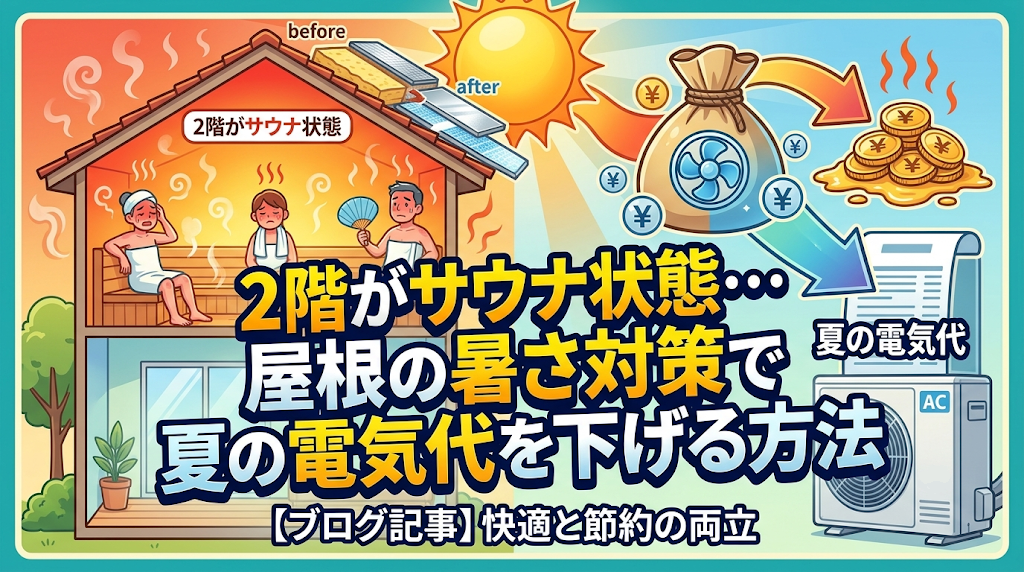 2階がサウナ状態…屋根の暑さ対策で夏の電気代を下げる方法 | 